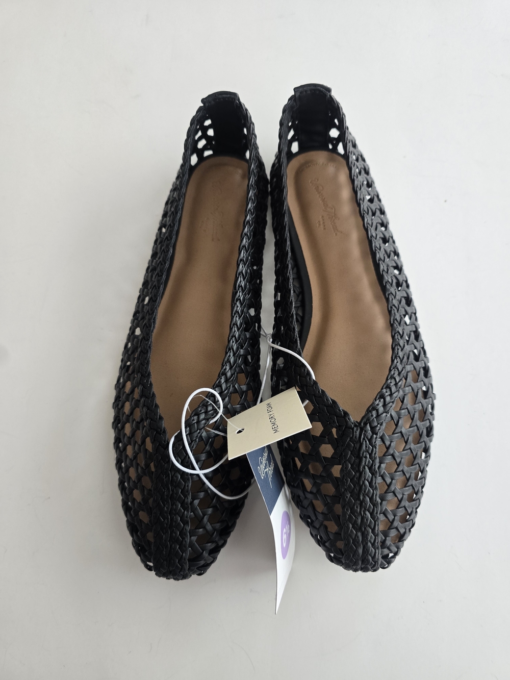 Universal Thread Black Woven Pointed-Toe Flats